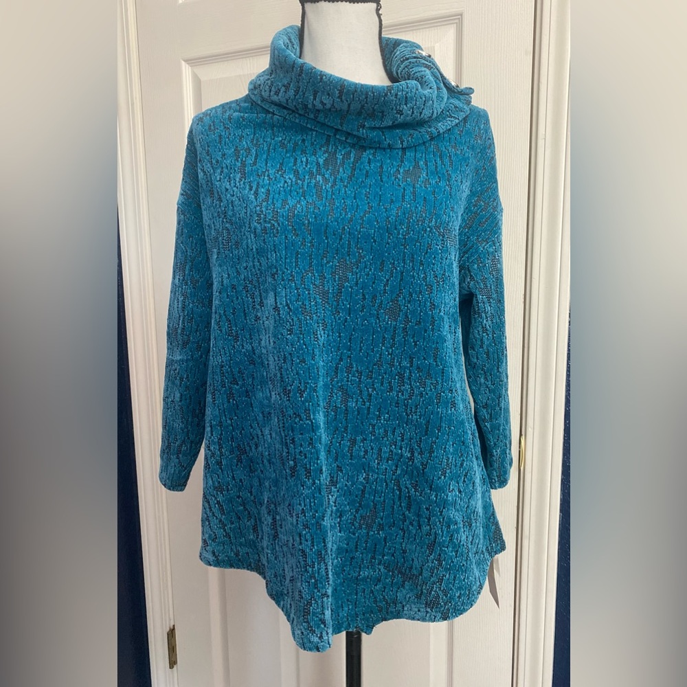 Ruby Rd. Textured Blue Sweater - Picture 5 of 8